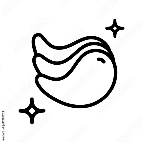 Eye gel patches line icon. Linear logo for cosmetics. Simple illustration of eye mask. Contour isolated vector sign on white background. Trend care products