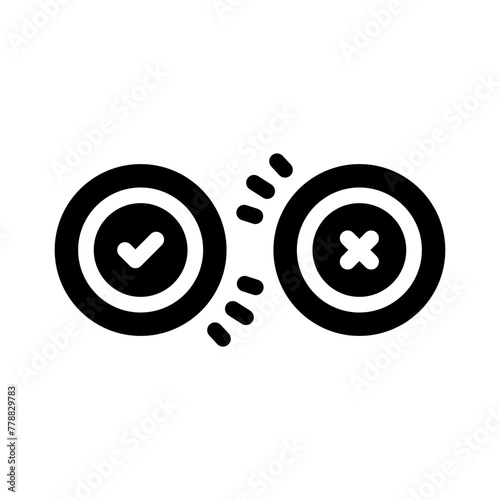conflict of interest glyph icon