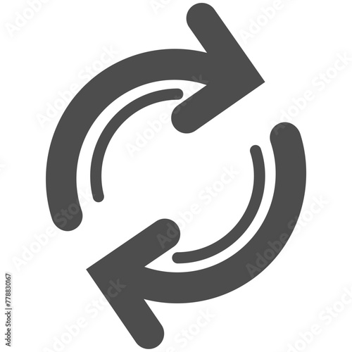Brown autorenew icon, button refresh, vector icon.