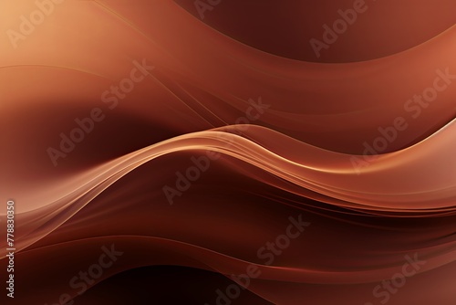 Brown fuzz abstract background, in the style of abstraction creation, stimwave, precisionist lines with copy space wave wavy curve fluid design