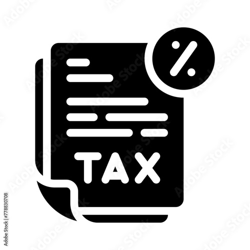 tax glyph icon