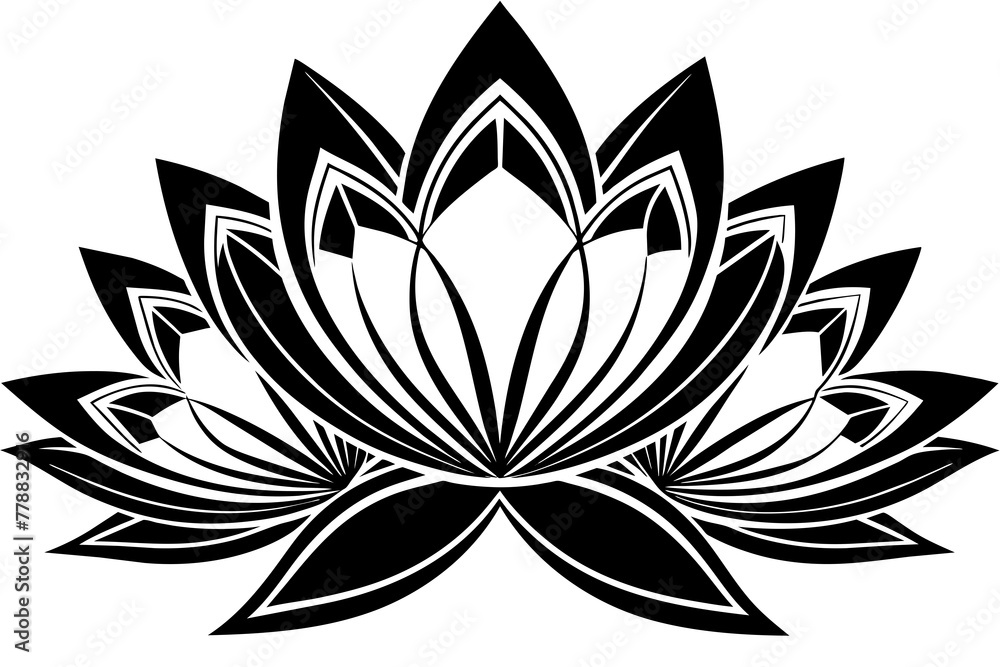 abstract-lotus-flower-icons-vector--whit-background 