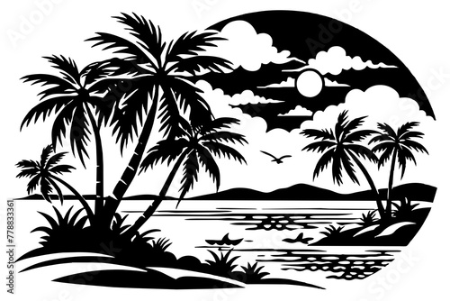 summer-beach-vector-silhouette--vector-illustration