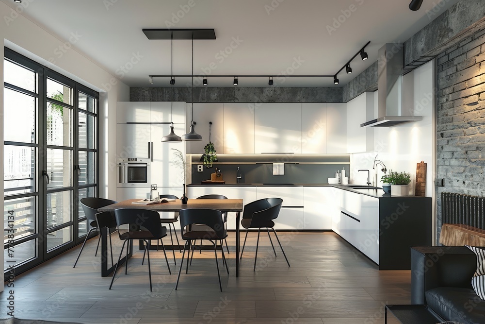 Free photo modern apartment with comfortable sofa and Illustration of the living room interior Free photo modern apartment with comfortable sofa and Illustration of the living room interior