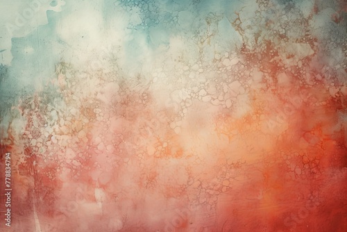 Coral dust and scratches design. Aged photo editor layer grunge abstract background