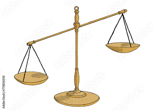 Balance libra graphic color isolated sketch illustration vector