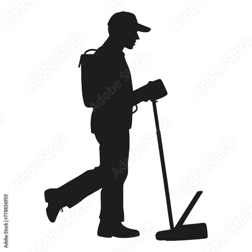 Metal detecting Silhouette