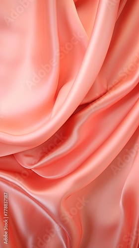 Coral vintage cloth texture and seamless background with copy space silk satin blank backdrop design 