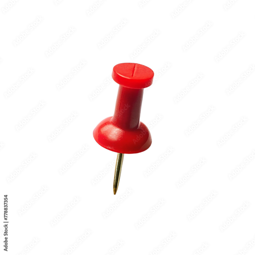 Red push pin isolated on transparent background. Red push pin isolated on transparent background.
