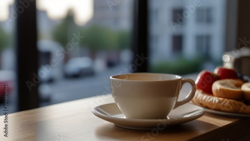 Morning Serenity: Coffee and Breakfast with a City View