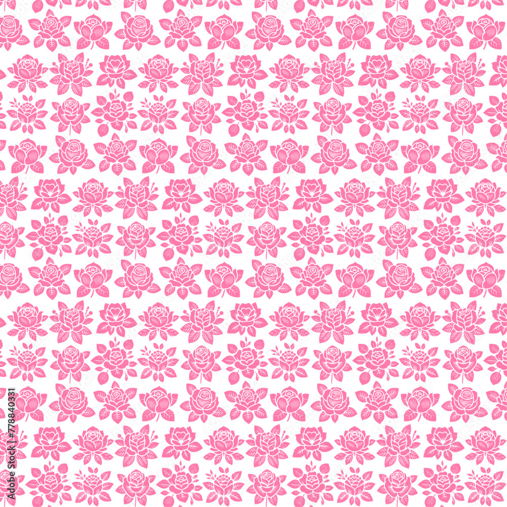 Vector rose flower pattern design flat vector pattern design, use mog design, bord design and t shirt design Vector rose flower pattern design flat vector pattern design, use mog design, bord design and t shirt design