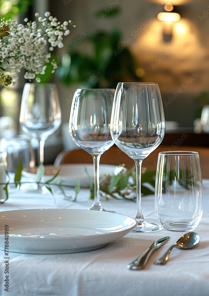 table setting in restaurant table setting in restaurant