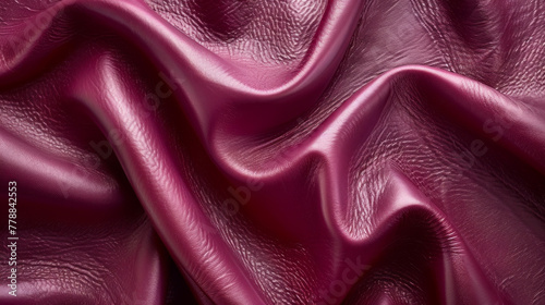 smooth calfskin leather in a rich burgundy tone, exuding premium quality with a subtle sheen for an exclusive product showcase