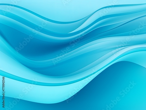 Cyan fuzz abstract background, in the style of abstraction creation, stimwave, precisionist lines with copy space wave wavy curve fluid design 