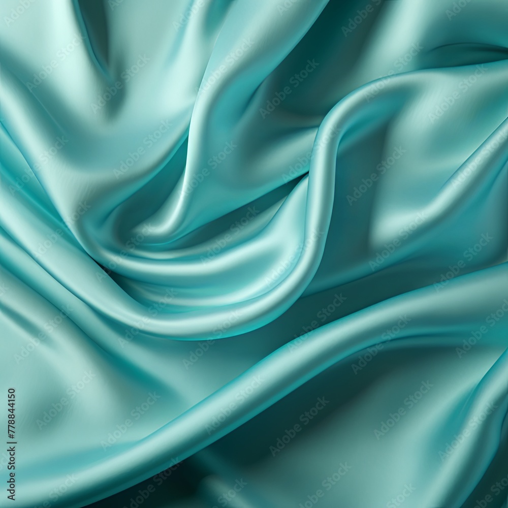 Cyan vintage cloth texture and seamless background with copy space silk satin blank backdrop design