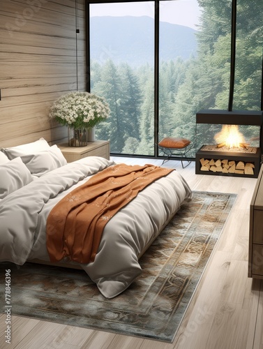 modern luxury bedroom UHD Wallpaper © Aqib