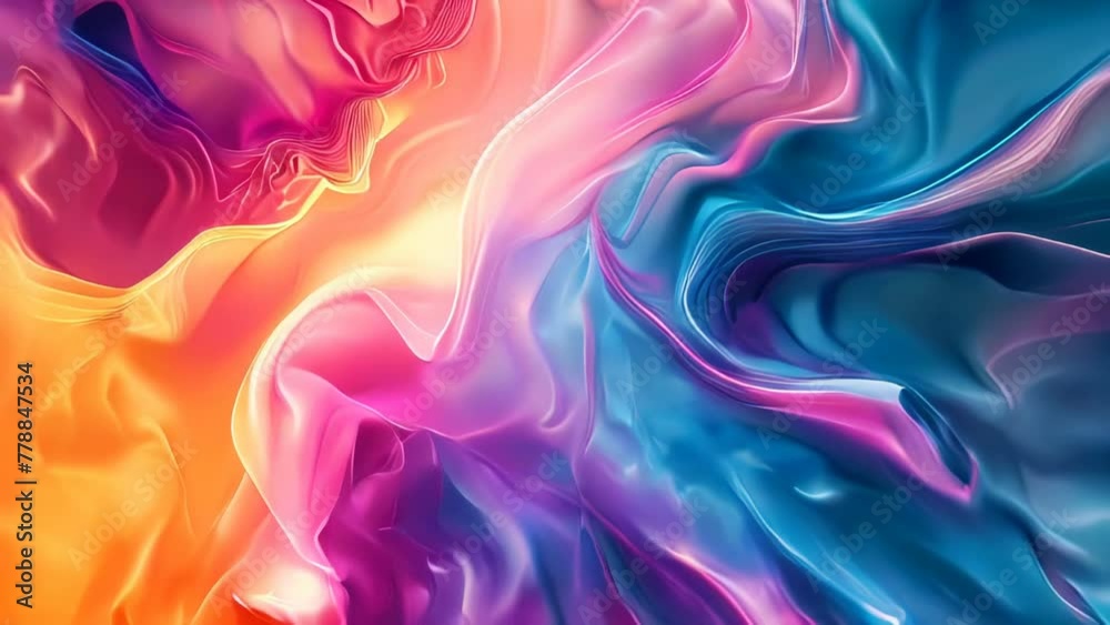 Abstract background with wavy pattern in blue, pink and orange colors Abstract background with wavy pattern in blue, pink and orange colors