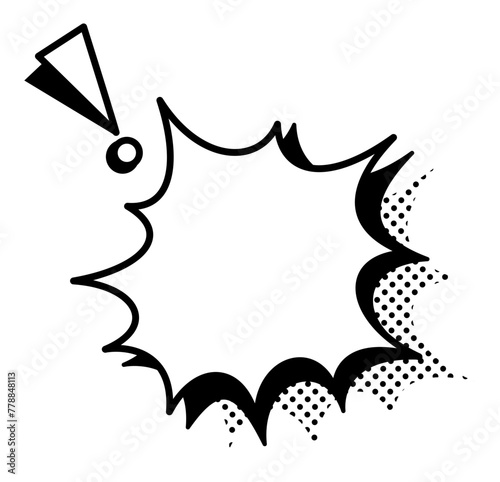 Speech bubble icon for comics. Callout cloud cartoon vector illustration. Cartoon words balloon for Comic book