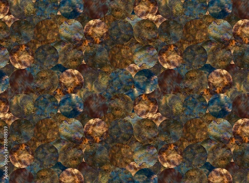 Abstract seamless pattern with multicolored spots. 