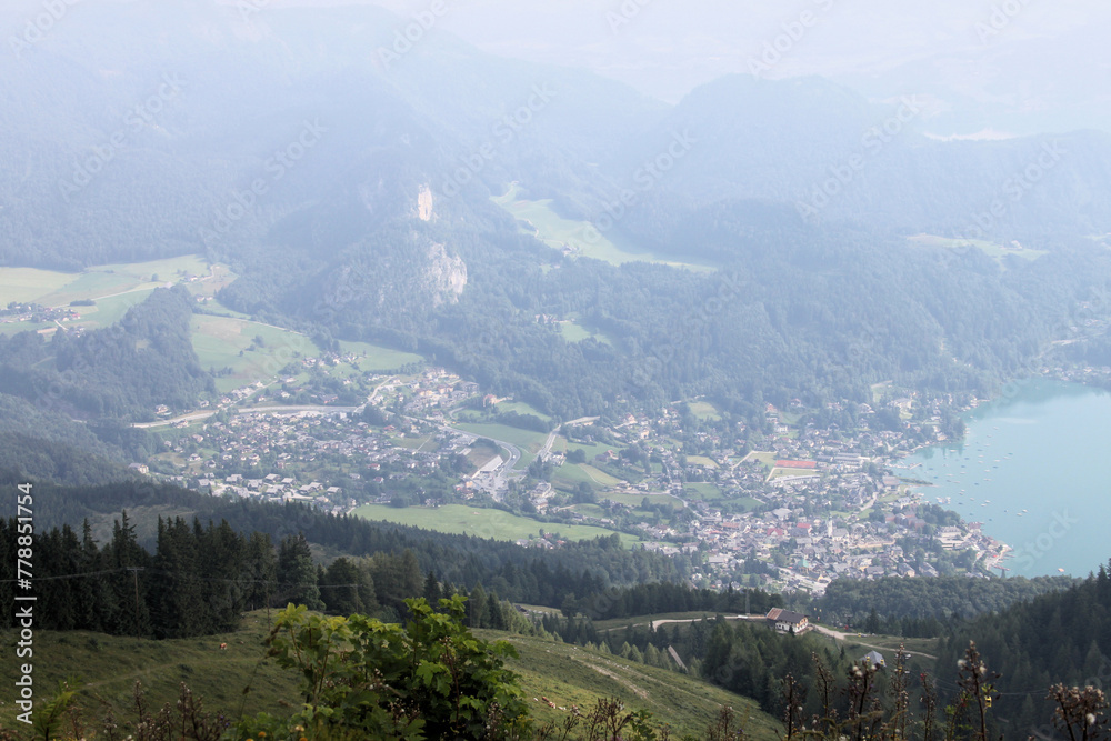 Fototapeta premium A view of the Austrian Countryside near St Gilgen