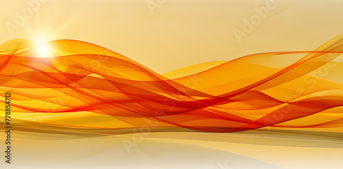 Liquid amber petal art with tints of orange and peach on a white canvas photo