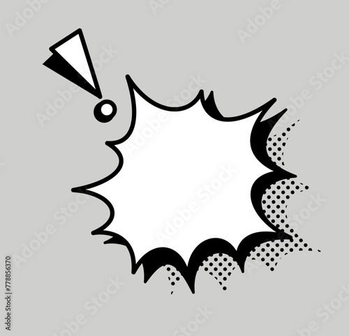 Speech bubble icon for comics. Callout cloud cartoon vector illustration. Cartoon words balloon for Comic book