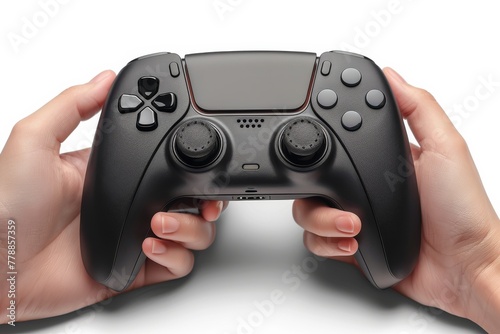 Hand holding a gamepad 