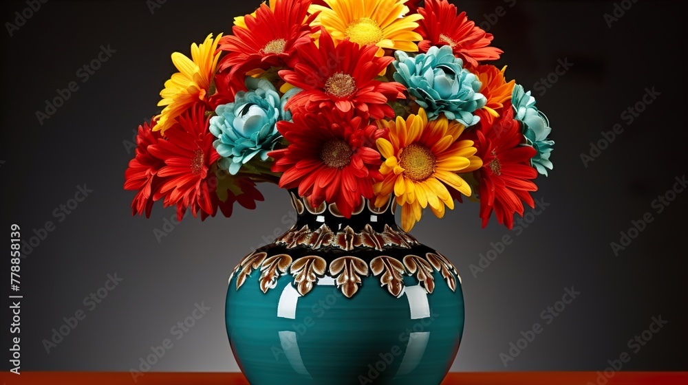flowers in vase  high definition(hd) photographic creative image