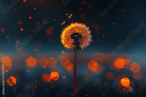 Dandelion Flower in Field