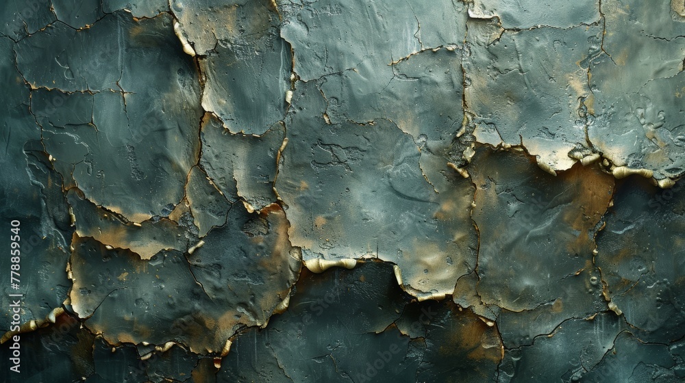 Fototapeta premium Aged rustic metal texture with peeling paint