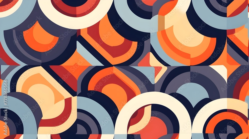 Retro Artistic Background Design: Geometric Shapes Infused with Vintage Vibes, Hand Edited Generative AI Retro Artistic Background Design: Geometric Shapes Infused with Vintage Vibes, Hand Edited Generative AI