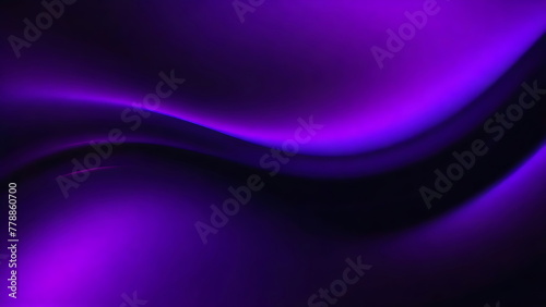Dynamic silk wave purple gradient on black background