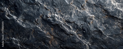 Dark textured rock surface with veins