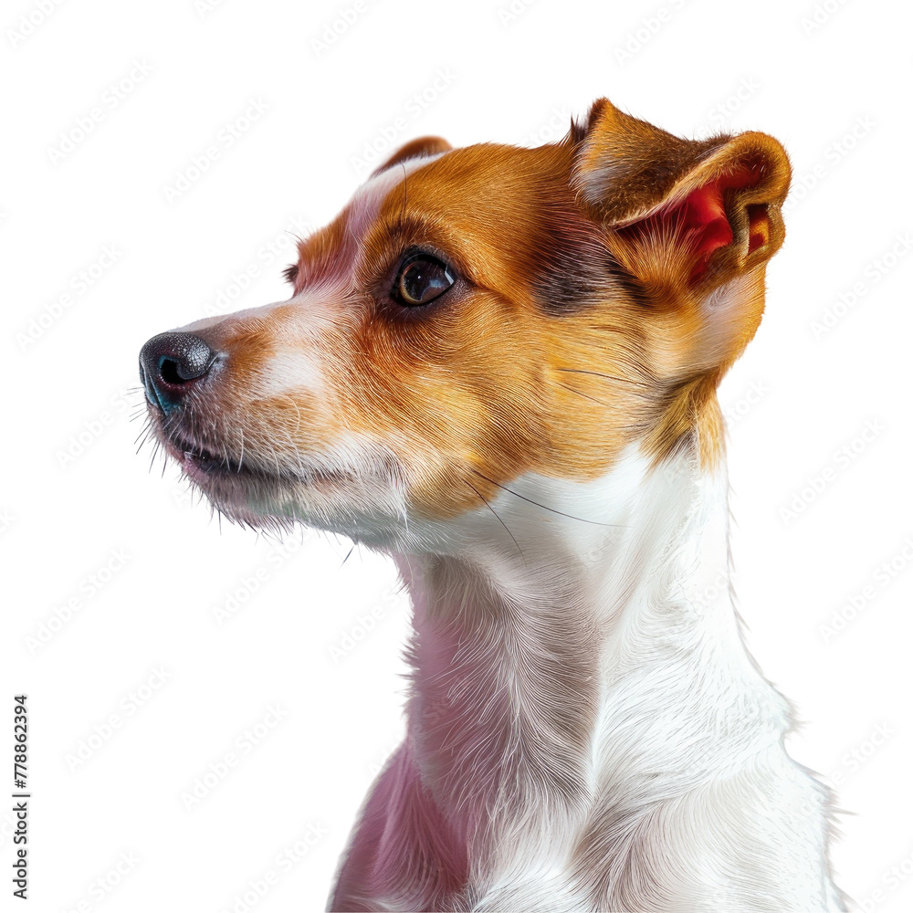 A dog looking up A dog looking up