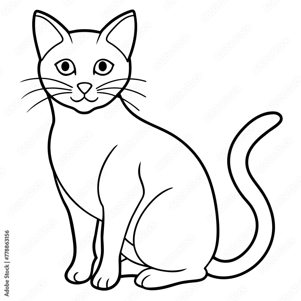 cat vector illustration with line art.
cat vector illustration with line art.