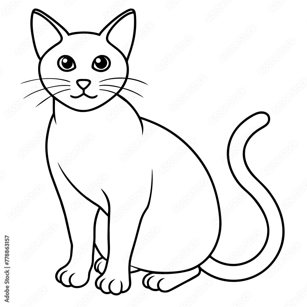 cat vector illustration with line art.
cat vector illustration with line art.