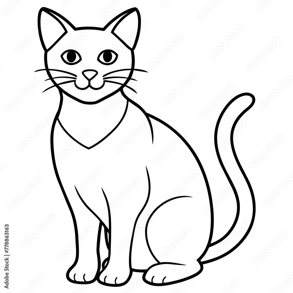 cat vector illustration with line art.
cat vector illustration with line art.