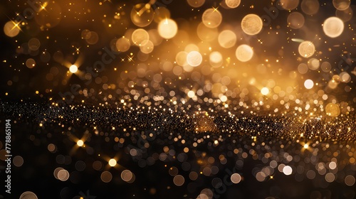 Sparkling Golden Particles, glitter background