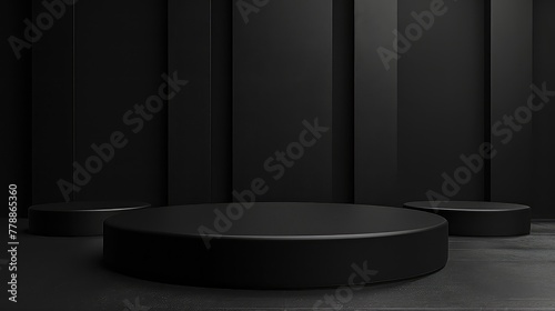 podium, large angle of inclination of the podium with grey background, light wall in the background, a lot of light, glare, realism, real photo, high angle shot, cinematic light