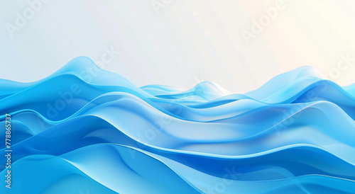 Abstract blue waves background vector 