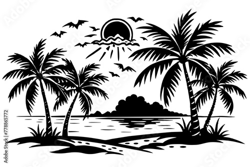summer-beach-vector-silhouette--vector-illustration