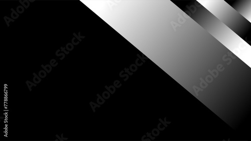 Metallic grey geometric shapes over black background