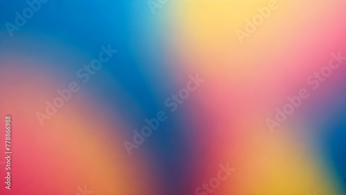 Grainy noise texture yellow  blue  and pink gradient background