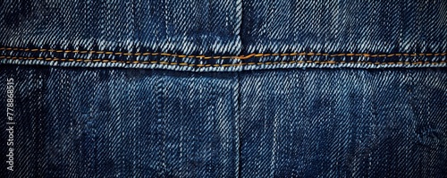 Detailed texture of blue denim fabric