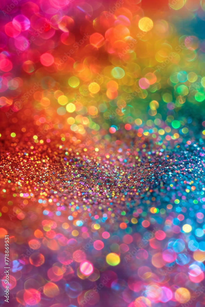 Rainbow color glitters texture pattern for background