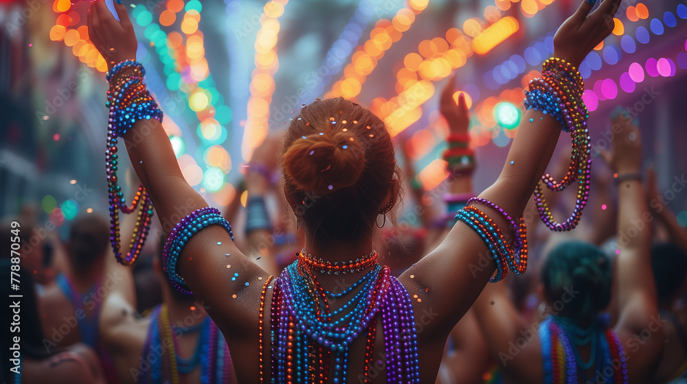 Mardi Gras in the Big Easy, New Orleans - obrazy, fototapety, plakaty 