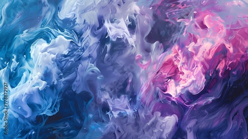 Dynamic swirls of water seamlessly merging with a creative ink pattern in vibrant shades.