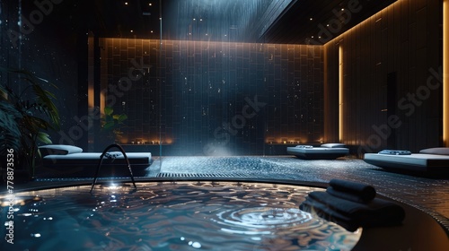 A digital scent-enabled spa, with customers able to smell the calming scents of the spa treatments,