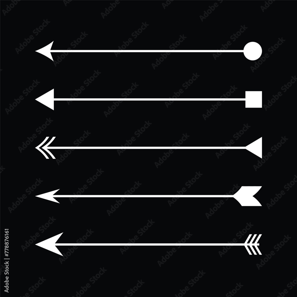Fototapeta premium set of arrows Illustration