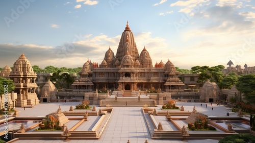 shri Ram Mandir Temple in Ayodhya,birth place Lord Rama, 22nd January ,f Pran Pratishtha of shri Ram. photo